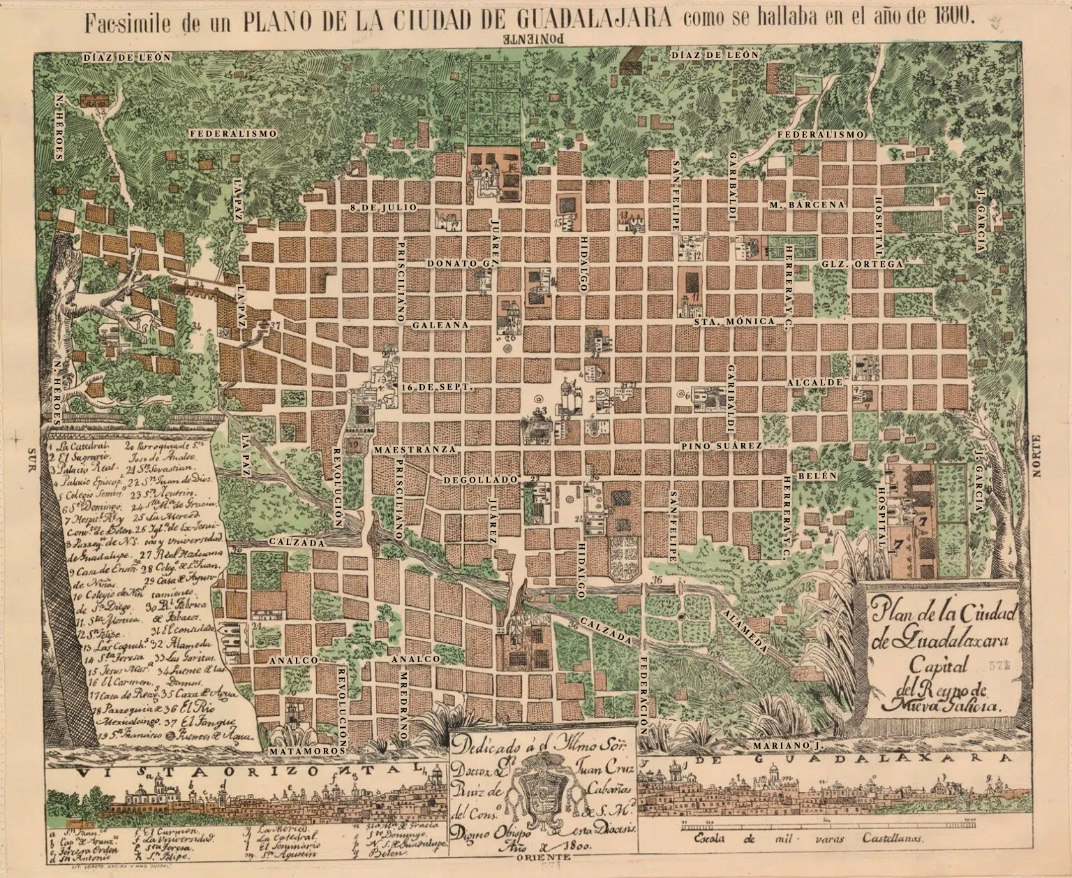 Mapa Antiguo Guadalajara